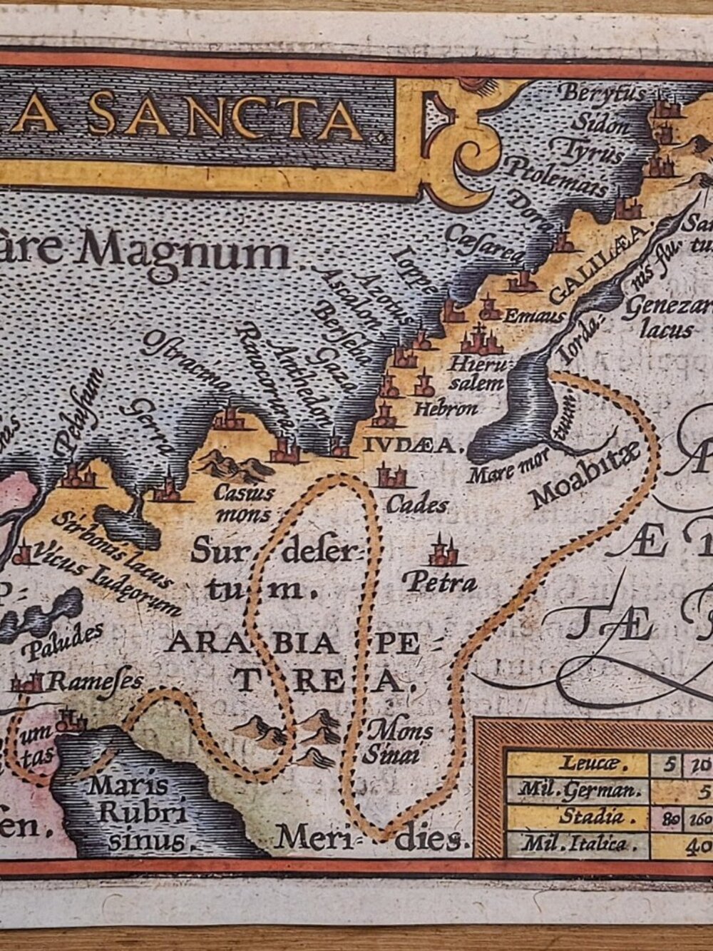 Map of The Holy Land Terra Sancta Reproduction 11”x16” Poster NEW